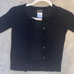 Paper doll black button down cardigan